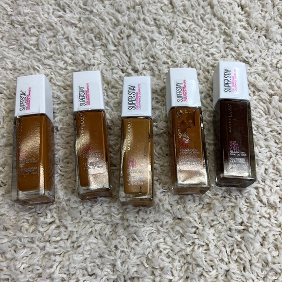 Lot of 5 Maybelline Superstay Foundations